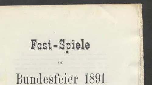 Fest-Spiele zur Bundesfeier 1891