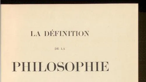 La  définition de la philosophie