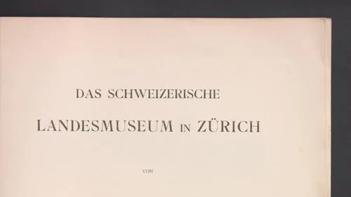 Das  schweizerische Landesmuseum in Zürich