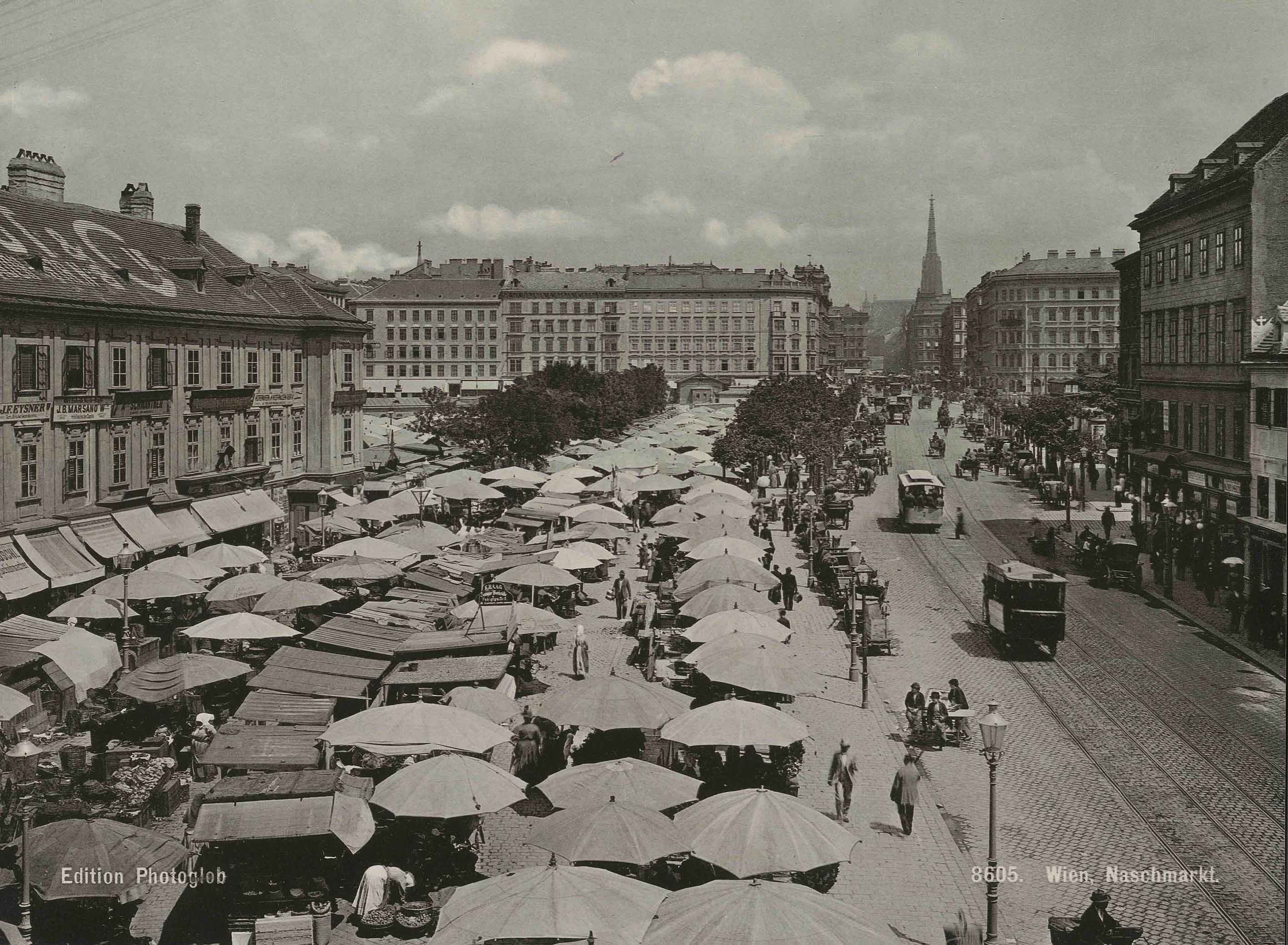 Abb. 12: Wien. Naschmarkt, undatiert, Schwarz-Weiss-Fotografie, Nr. 8605