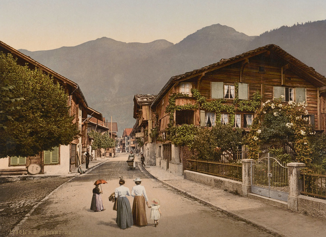 Abb. 9: Brienz. Hauptstrasse, zwischen 1895 und 1914, Photochrom, Nr. 17801